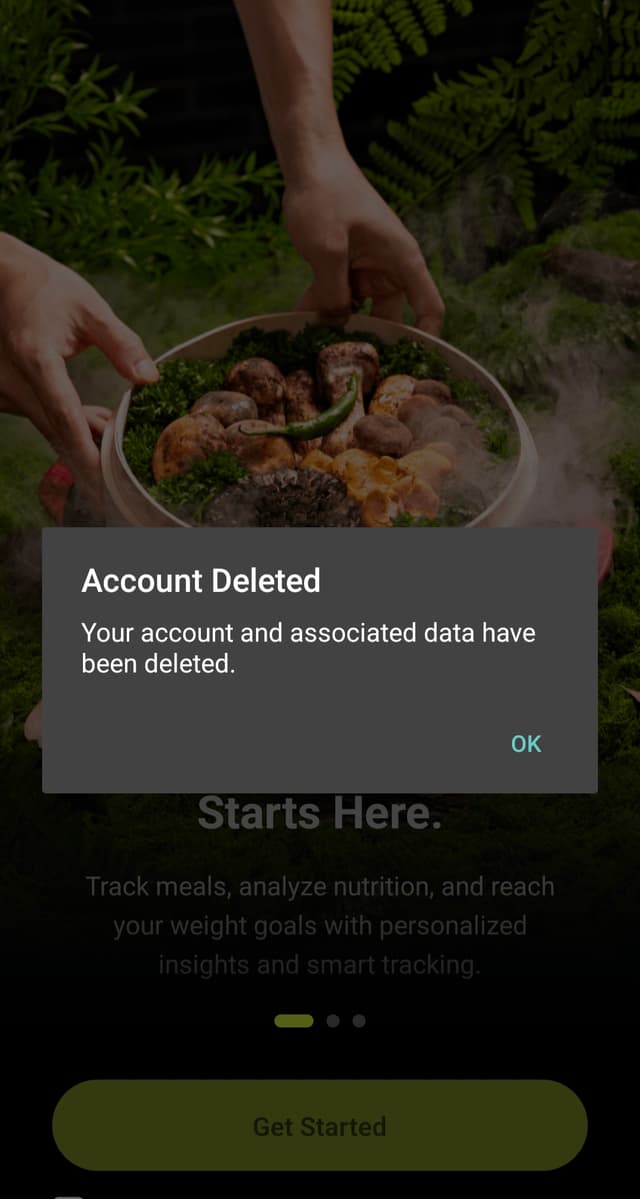 Delete account step 2
